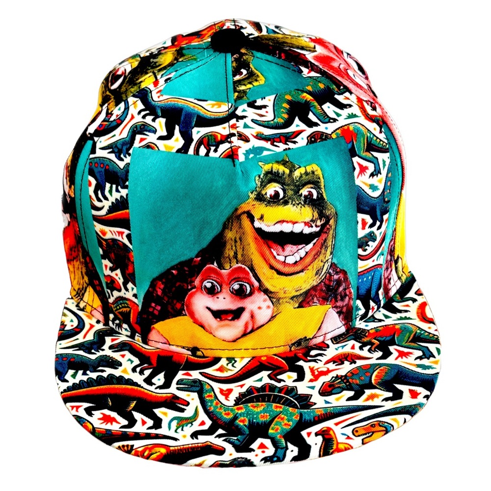 Dinosaurs: Earl & Baby Sinclair Hat - 80s TV Show Disney Dinos Flat Bill Cap